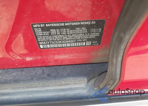 2019 Mini Countryman Cooper S из США, поврежденный, VIN WMZYT5C53K3G94007